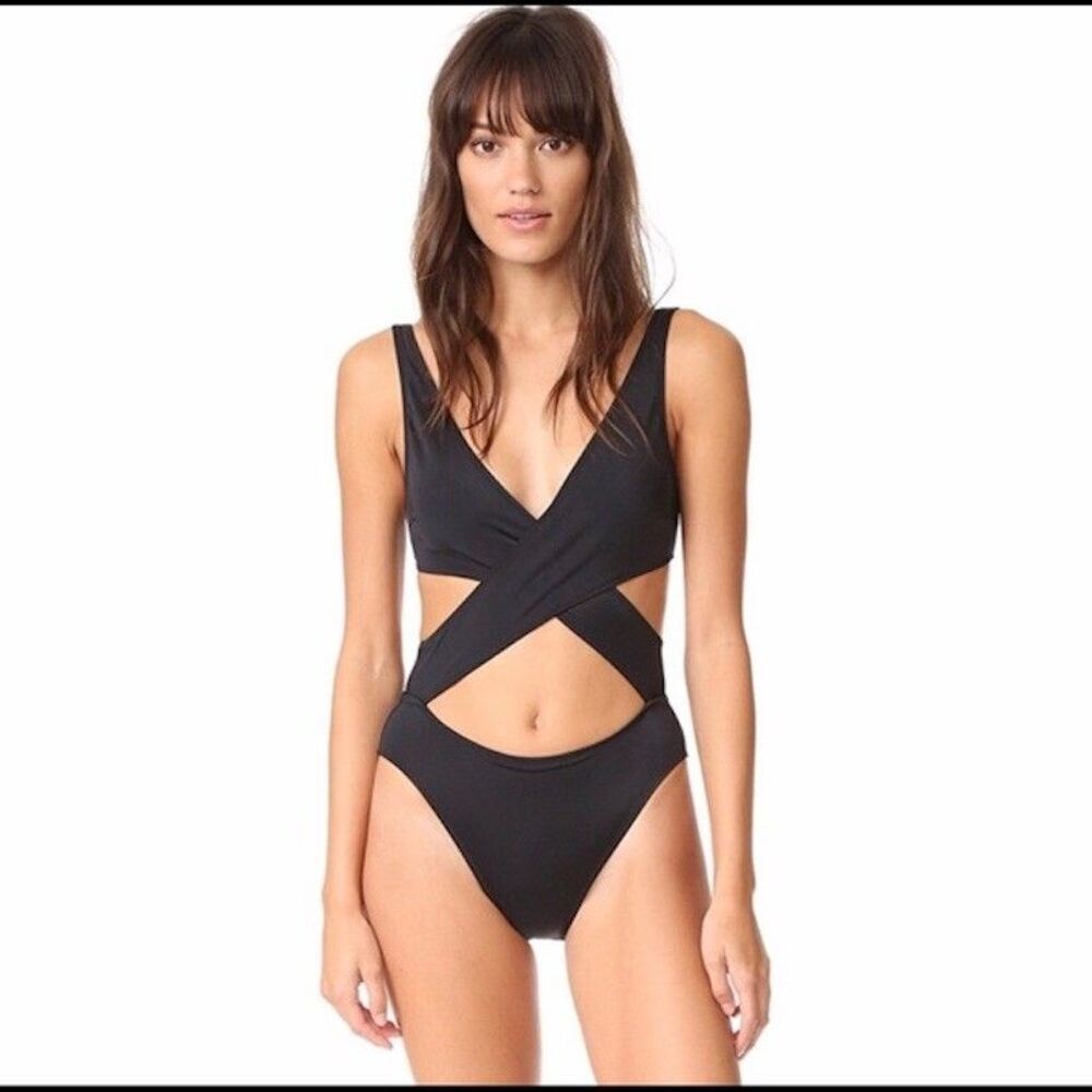 Solid & Striped The Poppy Wrap One Piece Bathing Suit